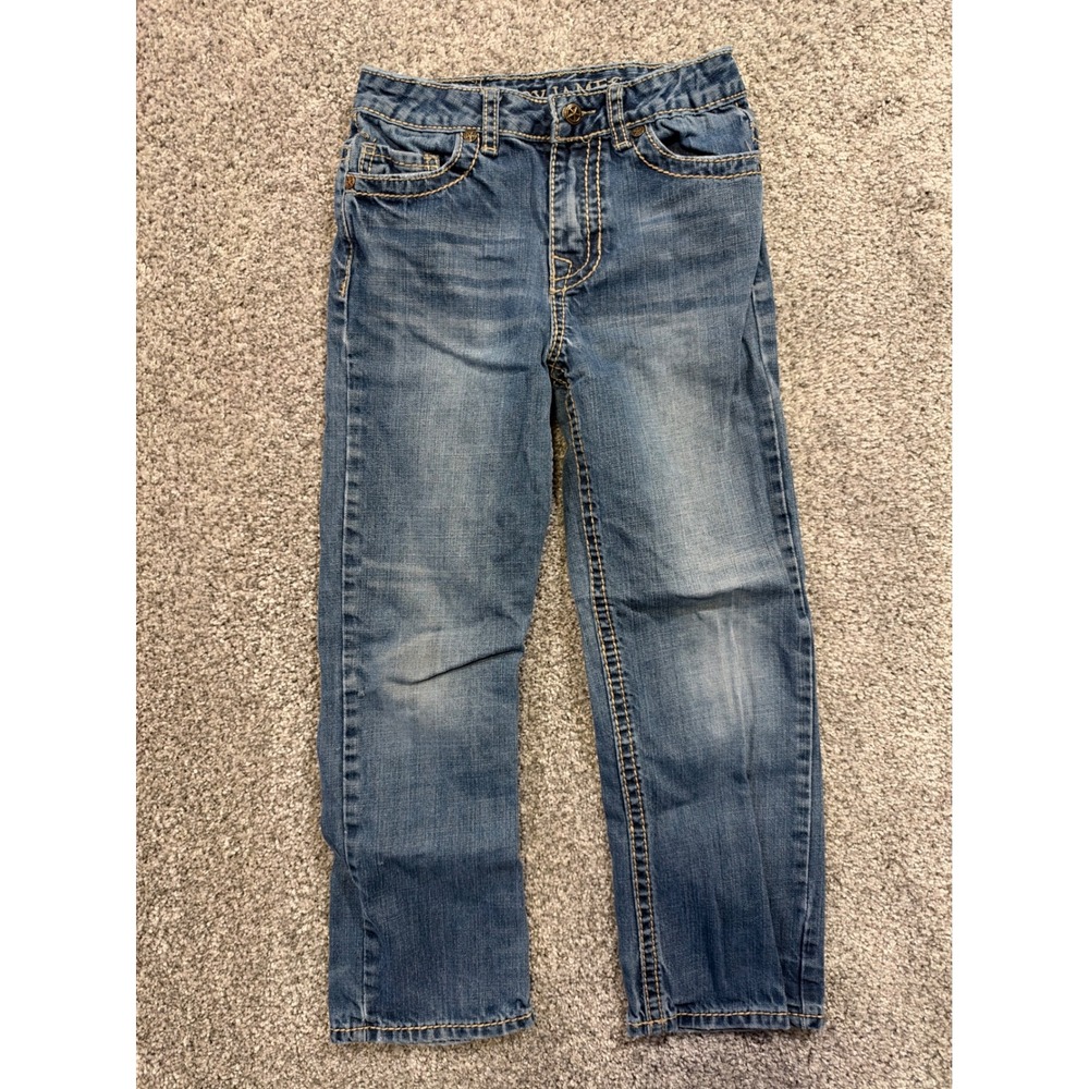 Cody James Jeans Boys 8 Blue Straight Leg Western Contrast Stitch Denim